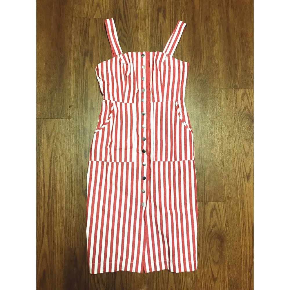 Forever 21 red stripe dress size small
